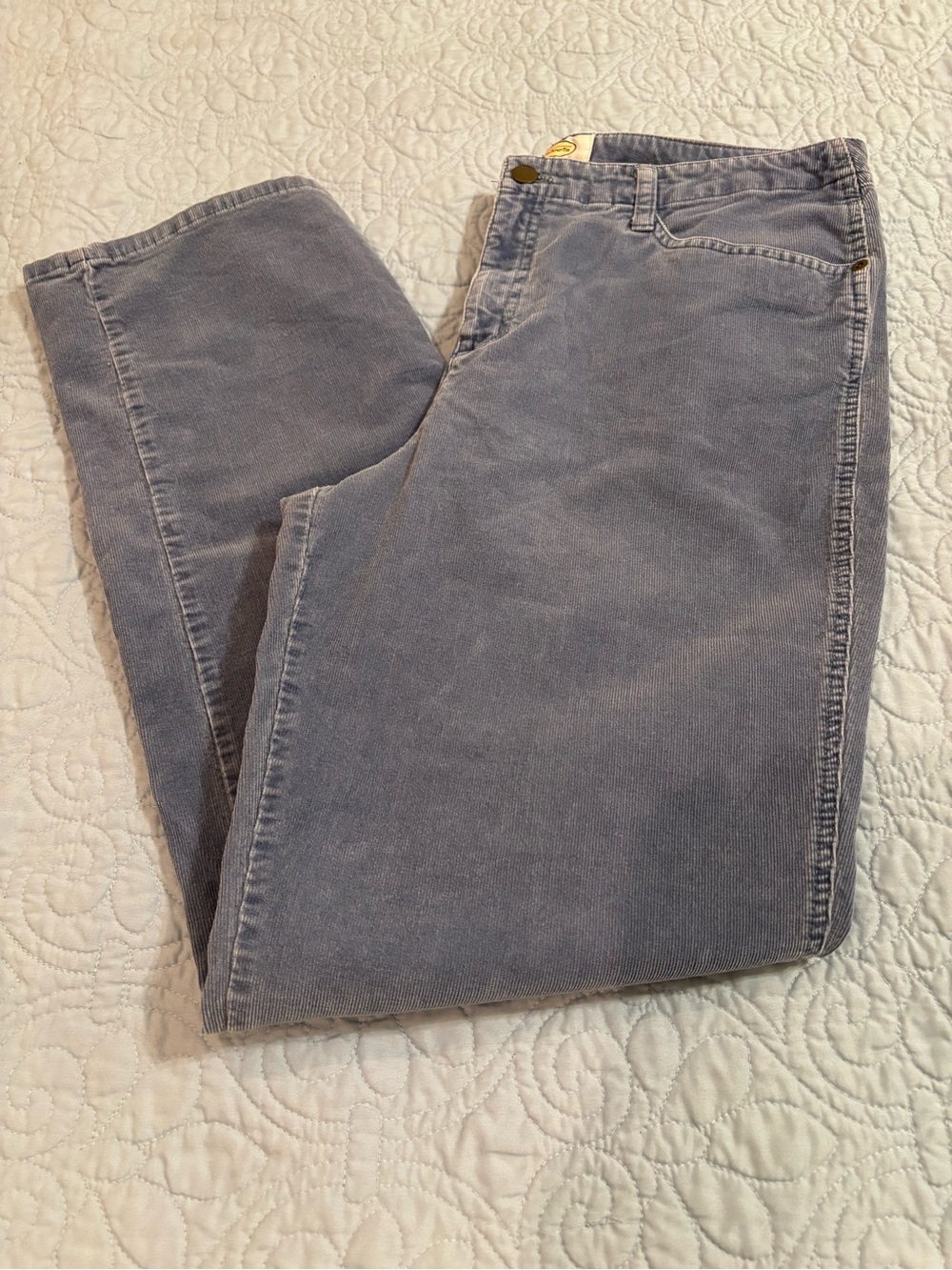 Talbots Stretch Straight Corduroy Jeans in Slate Grey/blue